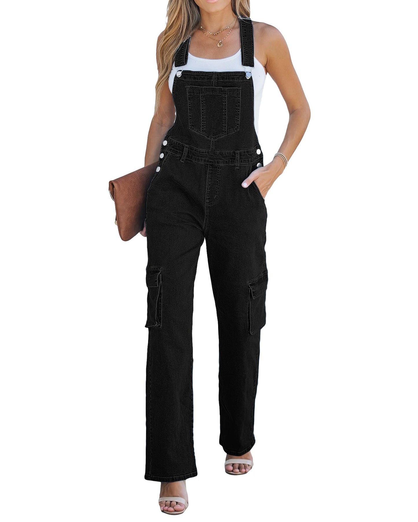 luvamia Womens Fashion Overalls Black Overalls For Women Womens Denim Jumpsuits Jogger Overalls Women Black xxlarge Size 20 Size 22
