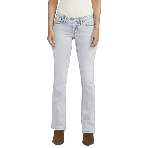Silver Jeans Co. Womens Tuesday Low Rise Slim Bootcut Jeans Light Wash ECF150