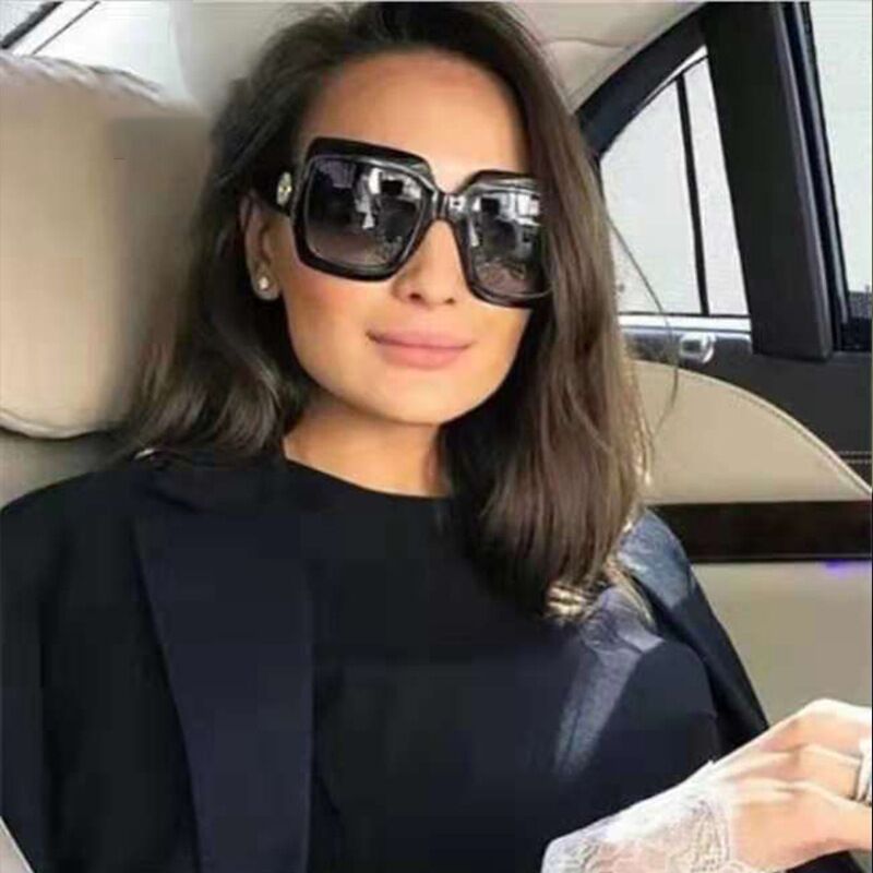 Leopard Print Oversized Square Sunglasses for Fashion