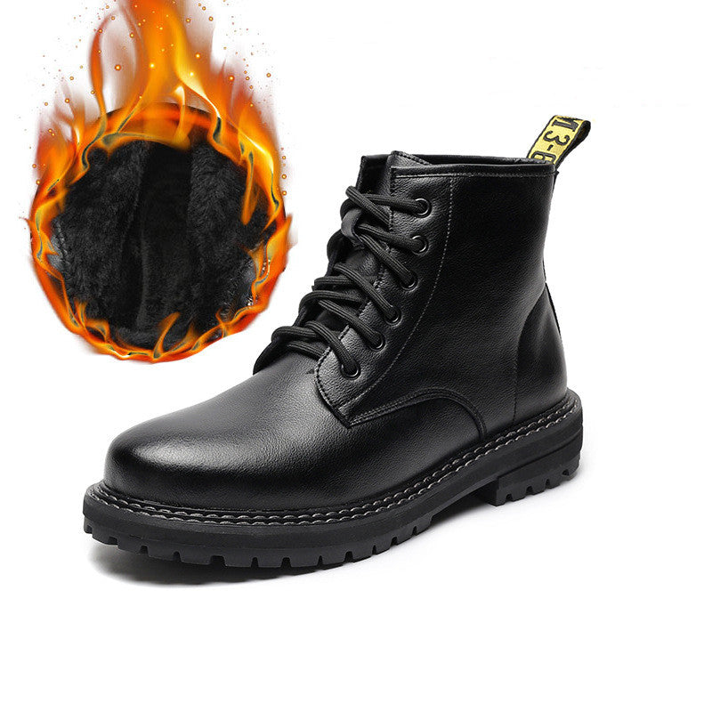 Martin Men's Black High-Top Leather Boots