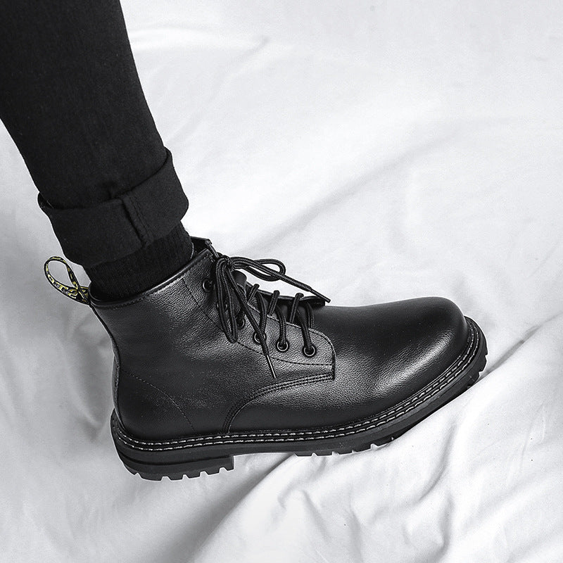 Martin Men's Black High-Top Leather Boots