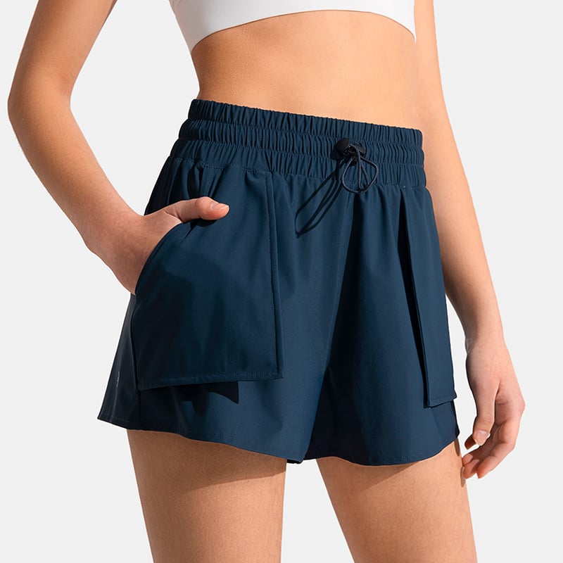 Women's High Waist Quick-Drying Sports Shorts for Fitness