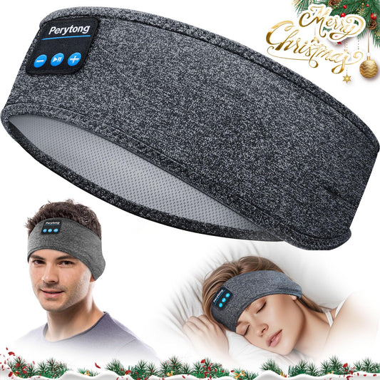 Sleep Headphones Bluetooth 5.2 Headband Sleeping Headphones Sports Wireless Earphones Sweat Resistant Earbuds with Ultra-Thin HD Stereo Speaker for Workout Running Cool Gadgets Unique Gifts