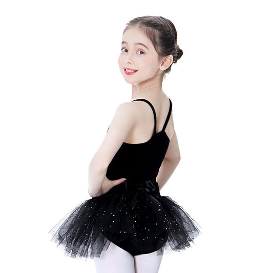 Children's Dance Costumes with Suspenders and Skirts