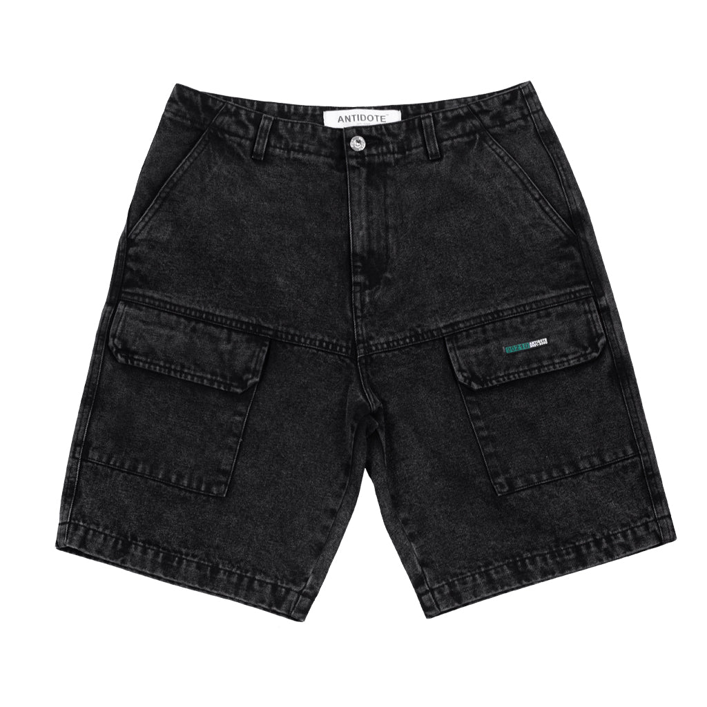 Vintage Washed Denim Casual Multi-pocket Shorts