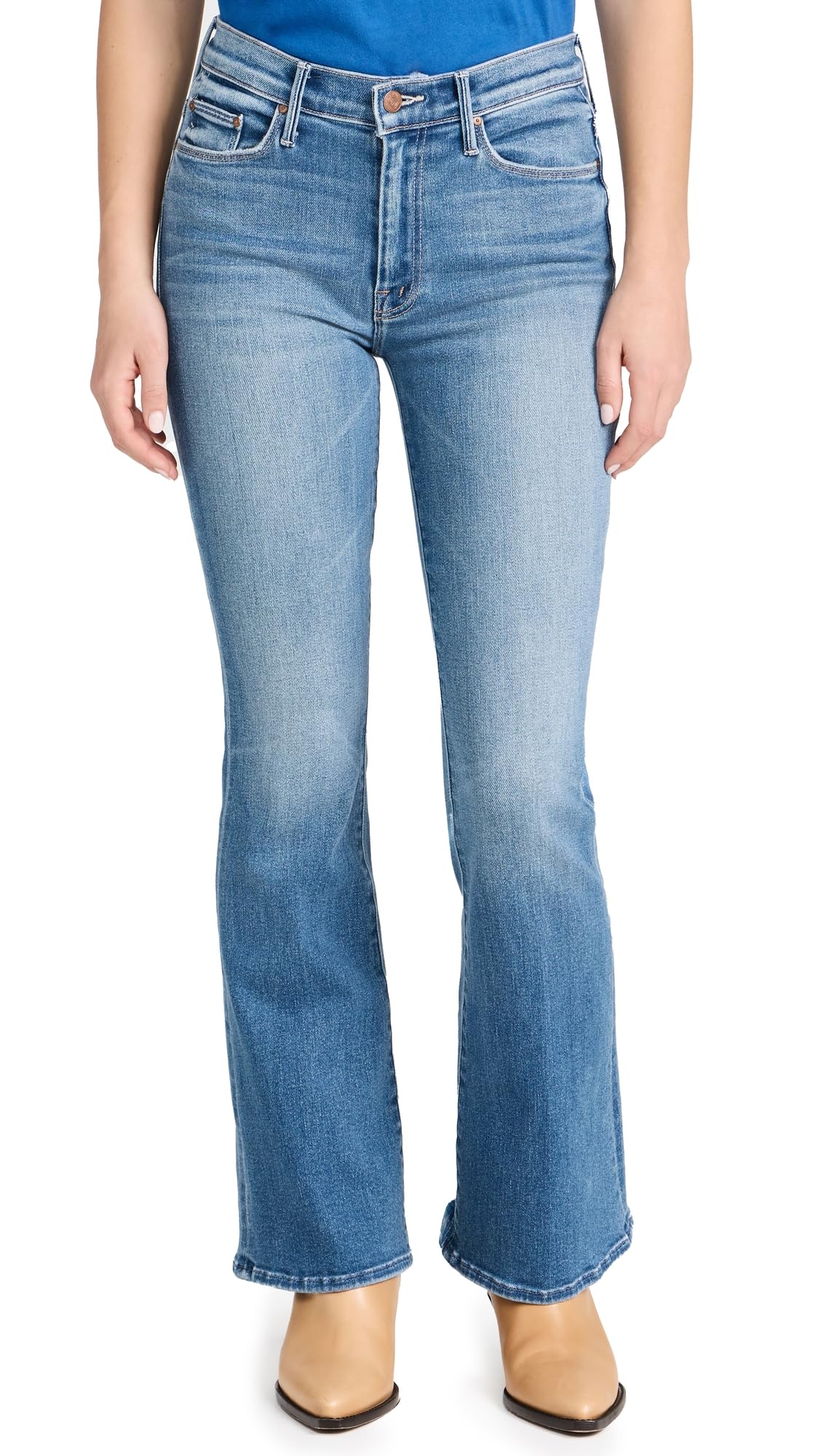 MOTHER Womens The Weekender Jeans Layover Blue 30