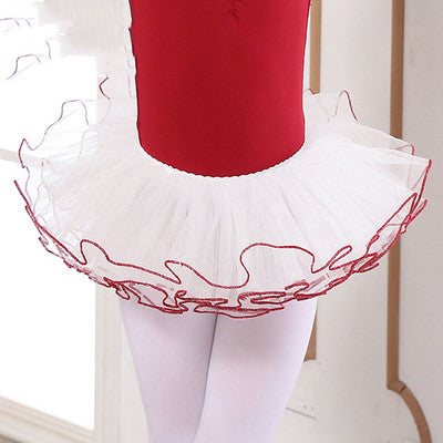 Girls' Ballet Dance Skirt with Tulle and Elastic Waist