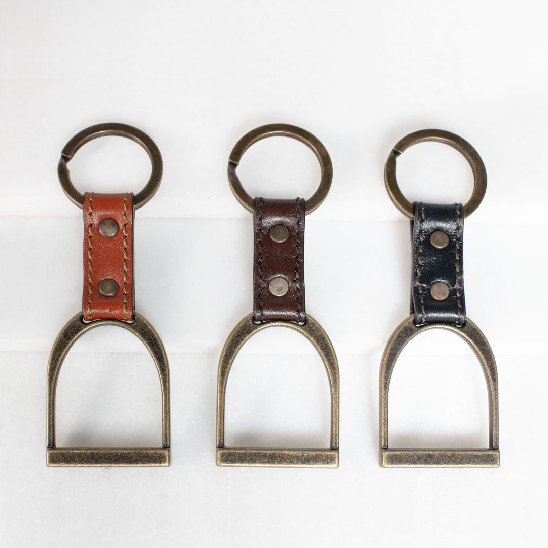 Conroy - Horse Stirrup Keychain in Deep Brown