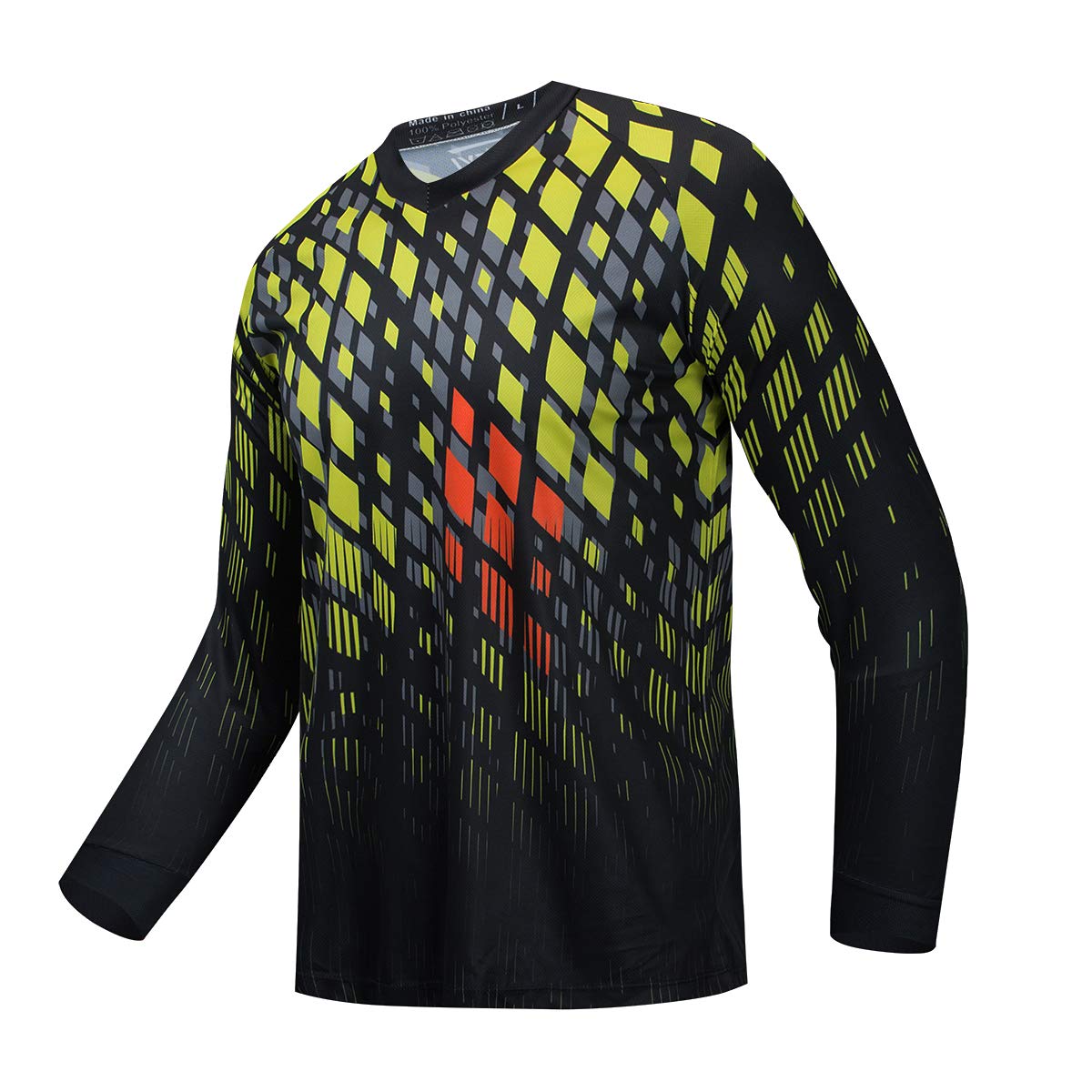 JPOJPO Downhill Cycling Jersey Mens Racing Jersey Long Sleeve MTB Bicycle Clothing Bike Shirt Motorcycle S-4XL