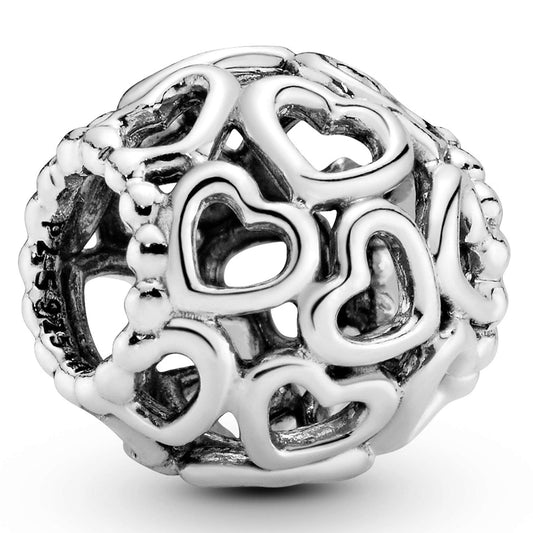 PANDORA Hearts All Over Charm Bracelet Charm Moments Bracelets - Stunning Womens Jewelry - Gift for Women in Your Life - Made with Sterling Silver No Gift Box