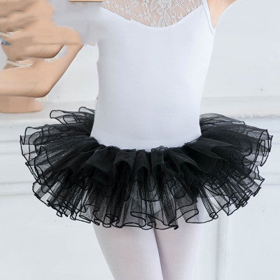 Girls' Ballet Dance Skirt with Tulle and Elastic Waist