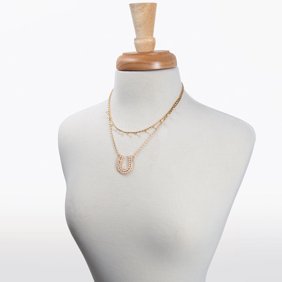Prism - Pearl Equestrian Horseshoe Necklace & Choker